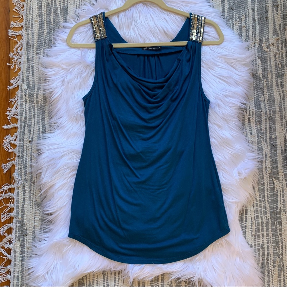 NWOT Ella Moss Cowl Neck Tank Top